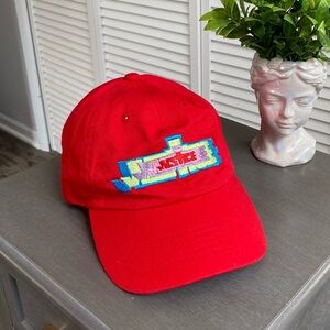 JUSTIN BIEBER JUSTICE WORLD TOUR ADJUSTABLE STRAPBACK BASEBALL HAT / CAP